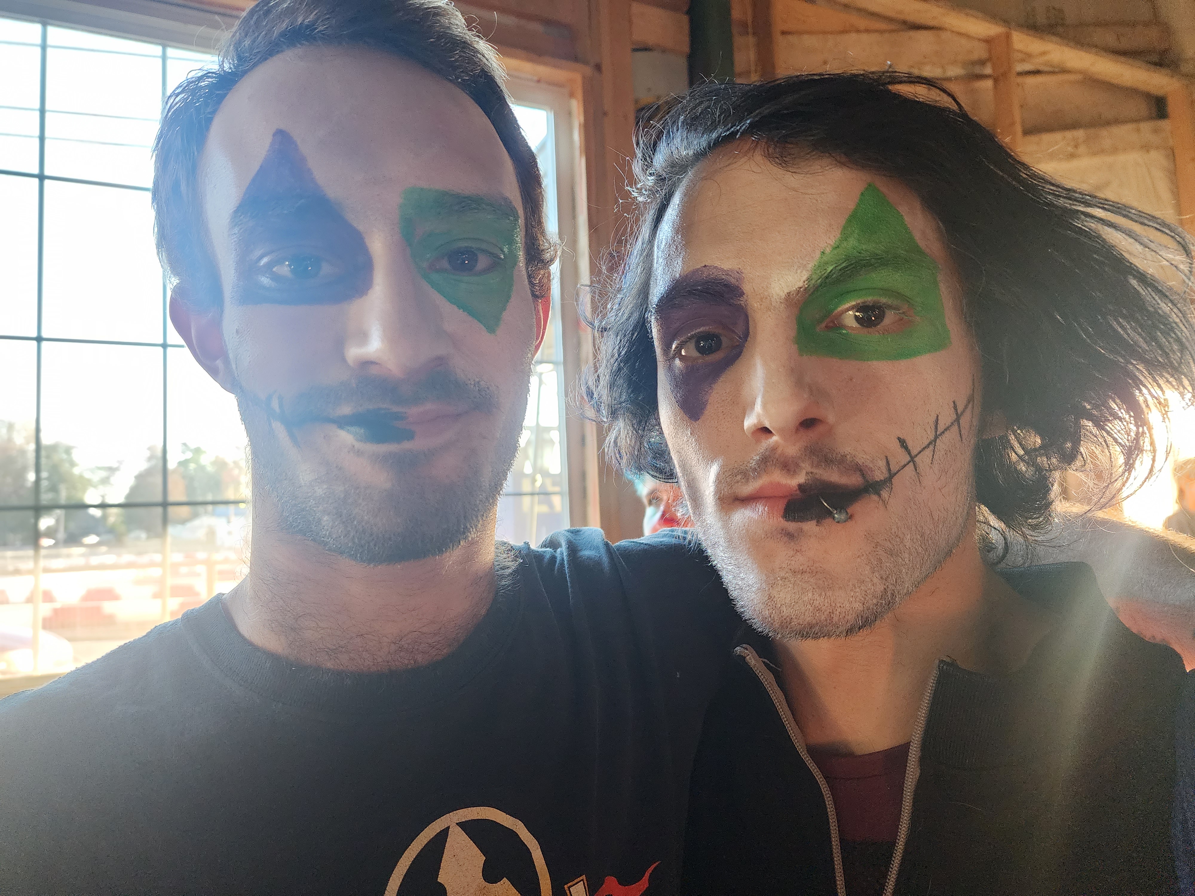 Clown Brothers makeup for scare actors in Clown Town